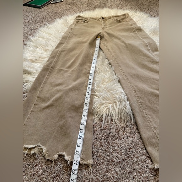 Anthropologie Pilcro The Adi Tan Pants with Raw Edge Hem Size 28 - Picture 10 of 12